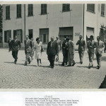 Nel cortile della conceria dopo la Liberazione