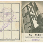 Tessera di iscrizione al PNF torinese Tessera di iscrizione al PNF torinese