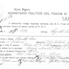 Scheda personale del camerata Scheda personale del camerata