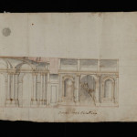 Attribuito a Guarino Guarini, « Primo ripiano a lato dell'atrio » (ASTo, Sezioni Riunite, Carte topografiche e disegni, Azienda Savoia-Carignano, cartella 117, foglio 1) Attribuito a Guarino Guarini, « Primo ripiano a lato dell'atrio » (ASTo, Sezioni Riunite, Carte topografiche e disegni, Azienda Savoia-Carignano, cartella 117, foglio 1)