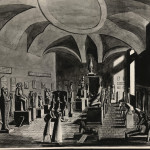 Una sala del Museo Egizio nella prima metà dell'Ottocento (ASTo, Corte, Museo delle Antichità Egizie, Terzo versamento, mazzo 2 fascicolo 11 bis)