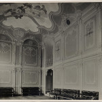 Foyer della prima galleria (oggi sala distribuzione dell'Archivio), prima del 1936. Archivio Storico del Teatro Regio-Fondo Musso