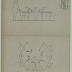 Progetto di Ristrutturazione e restauro di Giorgio Raineri, sala studio, illuminazione e tavoli, 1988. ASTo, Sezione Corte, Archivio dell’Archivio, mazzo A19