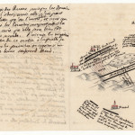 Breve resoconto della battaglia di Minden, con disegno colorato dello schieramento delle forze in campo, 1759