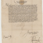 Lettera dell'Imperatore Carlo V relativa alla successione al marchesato di Saluzzo, 14 maggio 1537